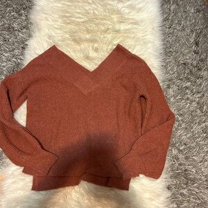Dusty Rose V-Neck Sweater